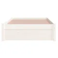 Cadre de lit Blanc Bois massif 90x190 cm Simple