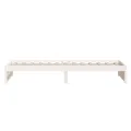 Cadre de lit Blanc Bois massif 90x190 cm Simple