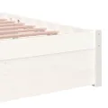 Cadre de lit Blanc Bois massif 90x190 cm Simple