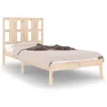 Cadre de lit bois massif 90x190 cm simple