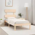 Cadre de lit bois massif 90x190 cm simple