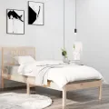Cadre de lit bois massif 90x190 cm simple