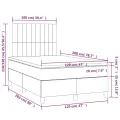cadre de lit et matelas et LED Gris foncé 120x200 cm