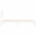 Cadre de lit avec tête de lit blanc simple bois massif