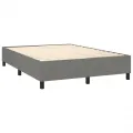 cadre de lit avec matelas Gris foncé 140x200cm Tissu