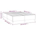 cadre de lit avec matelas Gris foncé 140x200cm Tissu