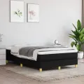 cadre de lit avec matelas Noir 120x200 cm Tissu