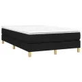 cadre de lit avec matelas Noir 120x200 cm Tissu