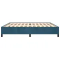 Cadre de lit Bleu foncé 200x200 cm Velours