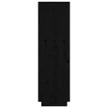 Buffet Noir 74x35x117 cm Bois massif de pin