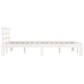 Cadre de lit Blanc Bois massif 140x190 cm