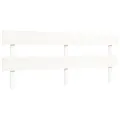 Cadre de lit avec tête de lit blanc 200x200 cm bois massif