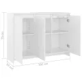 Buffet Blanc 102x33x75 cm Aggloméré