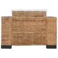 Ensemble de canapés 2 pcs avec coussins Rotin naturel