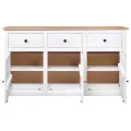 Buffet Blanc 135x40x80 cm Pin solide Gamme Panama