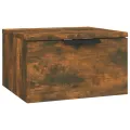 Table de chevet murale Chêne fumé 34x30x20 cm