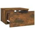 Table de chevet murale Chêne fumé 34x30x20 cm