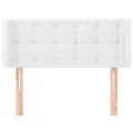 Tête de lit avec oreilles Blanc 103x16x78/88 cm Similicuir