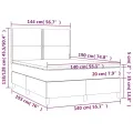 cadre de lit avec matelas Noir 140x190 cm Velours