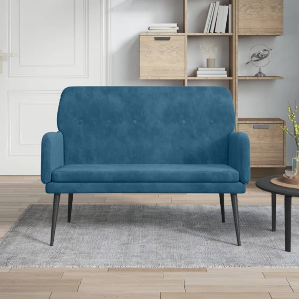 Banc Bleu 108x79x79 cm Velours