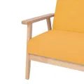 Canapé à 3 places Tissu Jaune