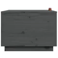 Boîtes de rangement et couvercles 3 pcs Gris Bois massif de pin