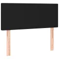 cadre de lit avec matelas LED Noir 100x200 cm Tissu
