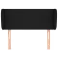 Tête de lit avec oreilles Noir 103x23x78/88 cm Tissu