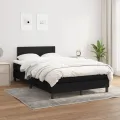 cadre de lit avec matelas Noir 120x200 cm Tissu