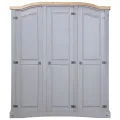Garde-robe avec 3 portes Gamme Corona pin mexicain Gris