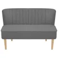 Canapé 117 x 55,5 x 77 cm Tissu Gris clair