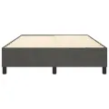 cadre de lit Gris foncé 140x190 cm Velours