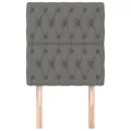 Têtes de lit 2 pcs Gris foncé 80x7x78/88 cm Tissu