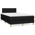 cadre de lit avec matelas Noir 120x200 cm Tissu