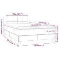 cadre de lit avec matelas Noir 120x200 cm Tissu
