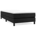 cadre de lit avec matelas Noir 80x200cm Similicuir