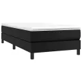 cadre de lit avec matelas Noir 80x200cm Similicuir
