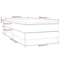 cadre de lit avec matelas Noir 80x200cm Similicuir