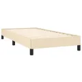 Cadre de lit Crème 90 x 200 cm Tissu