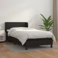 cadre de lit avec matelas Noir 80x200cm Similicuir