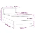 cadre de lit avec matelas Noir 80x200cm Similicuir