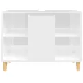 Meuble d'évier blanc brillant 80x33x60 cm bois d'ingénierie