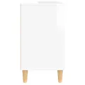 Meuble d'évier blanc brillant 80x33x60 cm bois d'ingénierie