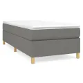 cadre de lit Gris foncé 90x200 cm Tissu