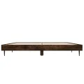 Cadre de lit chêne fumé 120x190 cm bois d'ingénierie