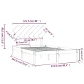 Cadre de lit Blanc 120x190 cm Petit Double Bois massif