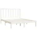 Cadre de lit Blanc Bois de pin massif 120x190 cm Petit Double