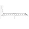 Cadre de lit Blanc Bois de pin massif 120x200 cm