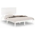 Cadre de lit Blanc Bois massif 120x190 cm Petit Double