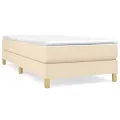 cadre de lit Crème 90x200 cm Tissu